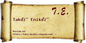 Takó Enikő névjegykártya