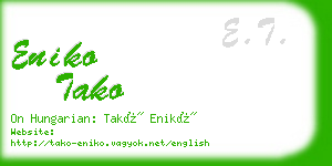 eniko tako business card